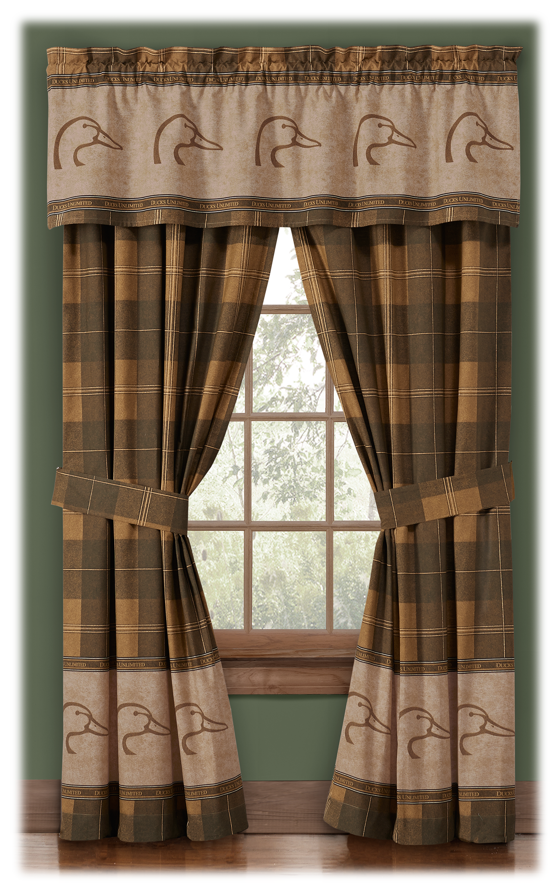 Ducks Unlimited Plaid Collection Drapes or Valance | Bass Pro Shops